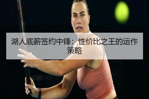 湖人底薪签约中锋：性价比之王的运作策略